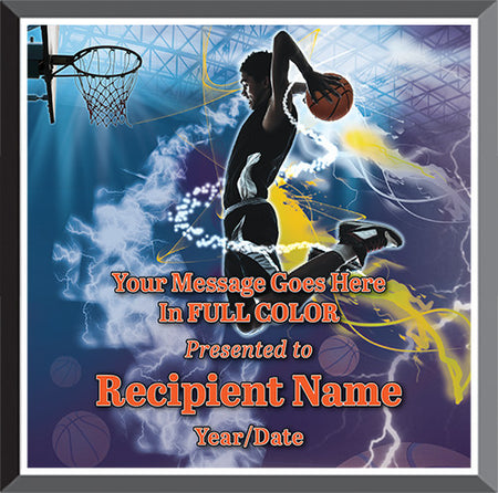 Basketball Square Graphix Plaque [PGFXQ88-BK]