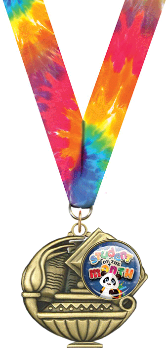 2" Student of the Month Panda Insert Academic Medal [MAP2-i-SOTMP]