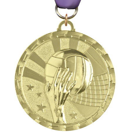2" Volleyball Bright Ray Medals  [MC2S-VB]