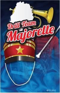 Music- Drill Team Majorette Plaque Insert [BBP-2073]