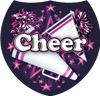 Cheer Megaphone & Pennant Shield Insert [SH-3740]