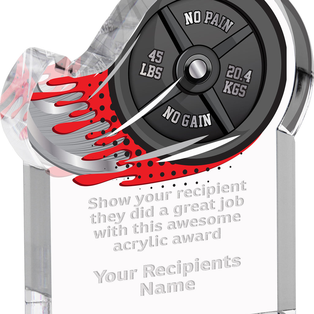 Weight Lifting Splatters Acrylic Awards