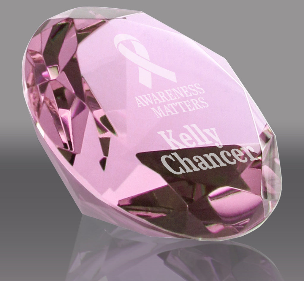 Pink Crystal Diamond Paperweights