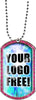 Pink Sparkle 3D Dome Custom Dog Tags [DTCUSGLT-PNK]