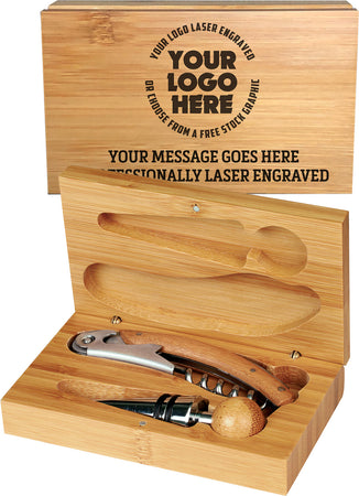 Bamboo 2 Piece Wine Tool Set [WTS05J]