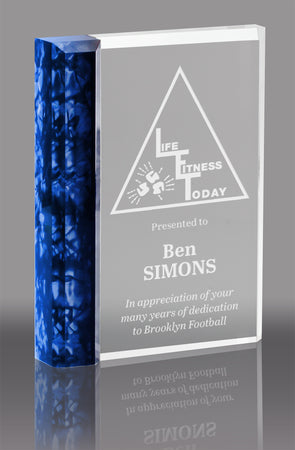 Blue Pearl Edge Plaques- 6 x 4.5 inch [ARBPEP-6-BLU]