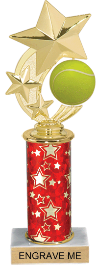 Tennis Shooting Star Spinning Trophy [TSSS12-TN]