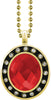 Ruby Gem Gold Charm [CSOV-16STN-STN-RED-G]