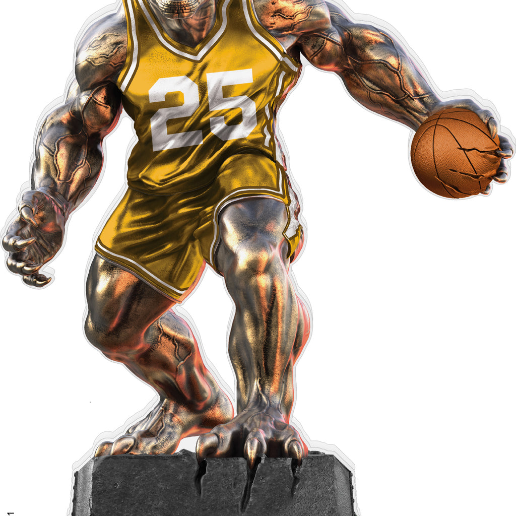 Beast Basketball Choose Your Number Acrylic Trophies - Gold