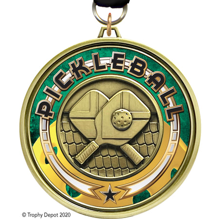 3" Eclipse Insert Medal - Pickleball - TD Exclusive! [MEL1-PKL]