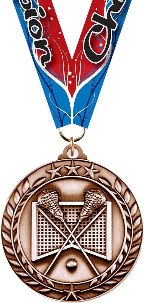 Lacrosse Dimensional Medal- Bronze [MSW2-LC-B]