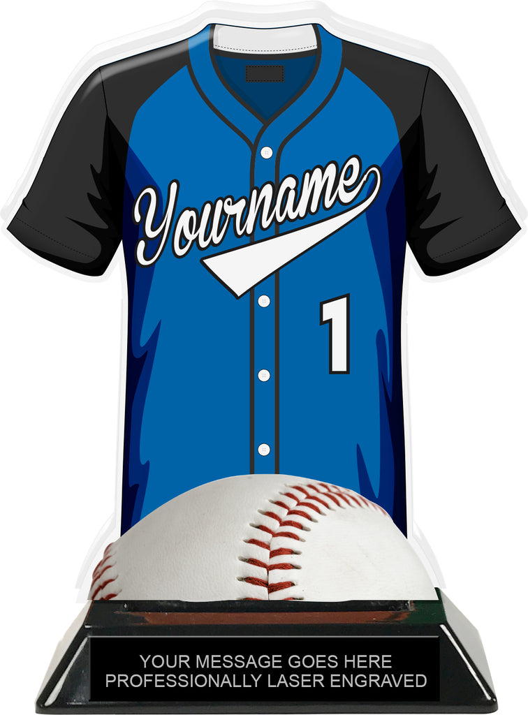 Baseball Jersey Colorix-T Acrylic Trophy- Blue [TACR7-JSY-BS-BLU-Q]