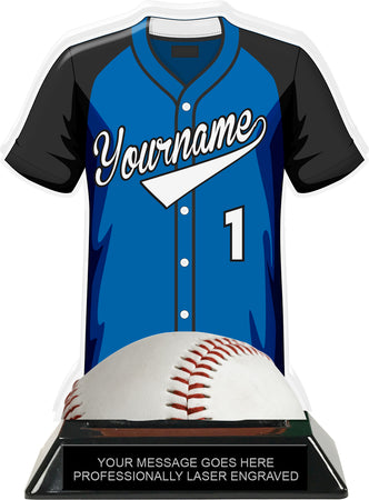 Baseball Jersey Colorix-T Acrylic Trophy- Blue [TACR7-JSY-BS-BLU-Q]