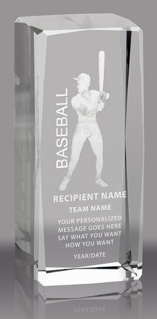 Baseball 3D Laser Sport Crystal [CMSPRT-BS]