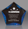 Acrylic Blue & Black Luminary Star - 7 inch [ALSB7BKB]