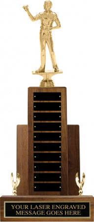 Empire Walnut Perpetual Trophy w/ Extra Large Figure [TEWALPP22XL]