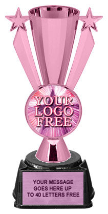 Pink Victory Star Custom Insert Cup on Regal Base [TXRGPSi-8-P]