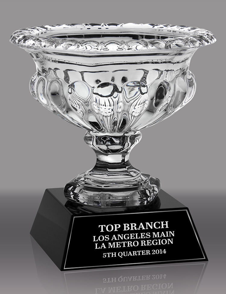 Crystal Wide Mouth Vase- 8 inch [CMV2B2]