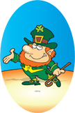 St. Patricks Day- Leprechaun Oval Insert [OV-2007]