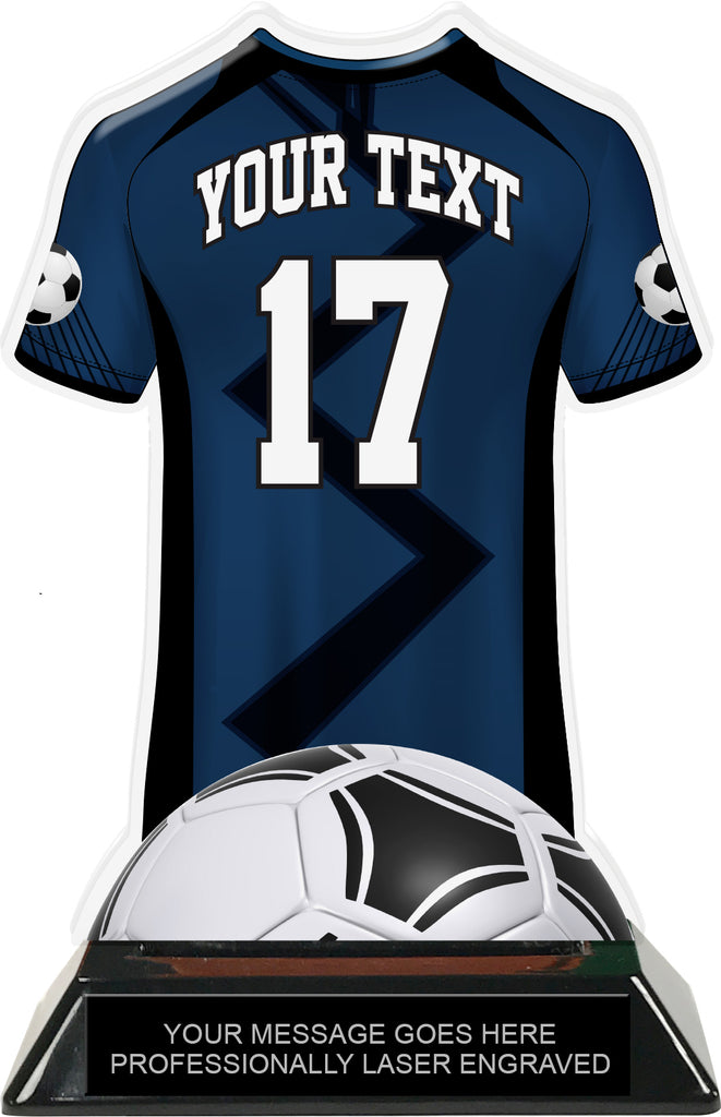 Soccer Jersey Colorix-T Acrylic Trophy - Navy [TACR7-JSY-SC-NVY-Q]
