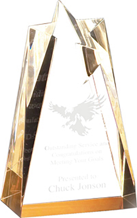 Sculpted Acrylic Gold Stars [A6SSCG]