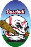 Baseball- Krunch Oval Insert [OV-1737]