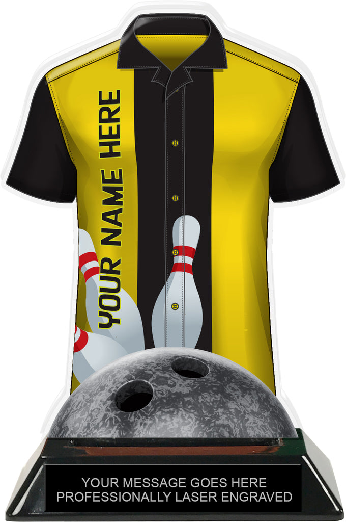 Bowling Shirt Colorix-T Acrylic Trophy- Yellow [TACR7-JSY-BW-YLW-Q]