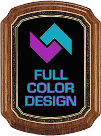 Custom American Walnut Plaque with Florentine Border 9"x12" [TDP3162-FC]