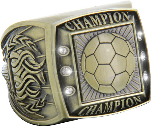 Championship Ring with Activity Insert- Soccer Gold [RGSJ-G-CHMP-SC]