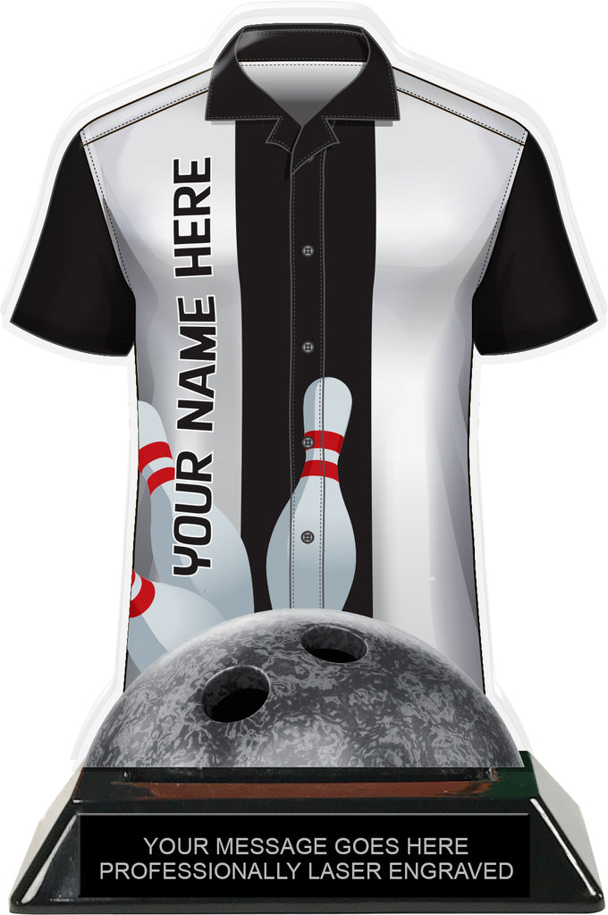 Bowling Shirt Colorix-T Acrylic Trophy- White [TACR7-JSY-BW-WHT-Q]