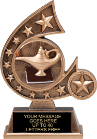 Lamp of Knowledge Comet Resin Trophies [RCOM5-KN]