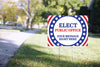 Patriotic Political Yard Sign - 18 x 12 inch [YS1812-POL-RND]