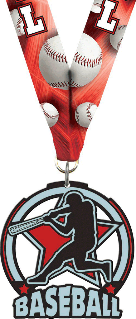 2.5" Baseball Glow Medal [MGLW2-BS]