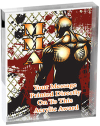 Mixed Martial Arts Vibrix Acrylic Award [A45BV-MMA]