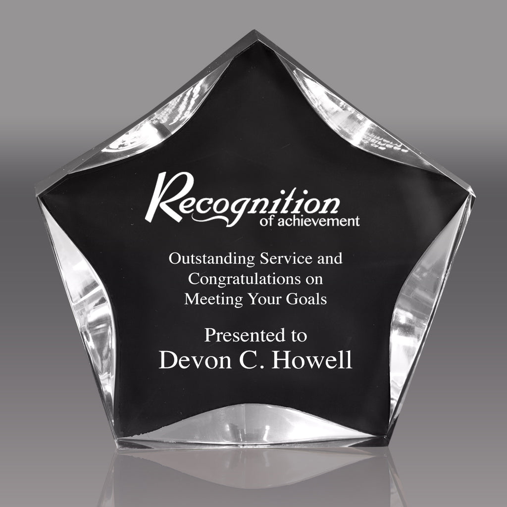 Clear & Black Acrylic Luminary Stars