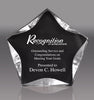 Acrylic Clear & Black Luminary Star - 6 inch [ALSB6C]