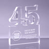 Number 45 Acrylic Award - 6 inch [ATNM-45-6-Q]