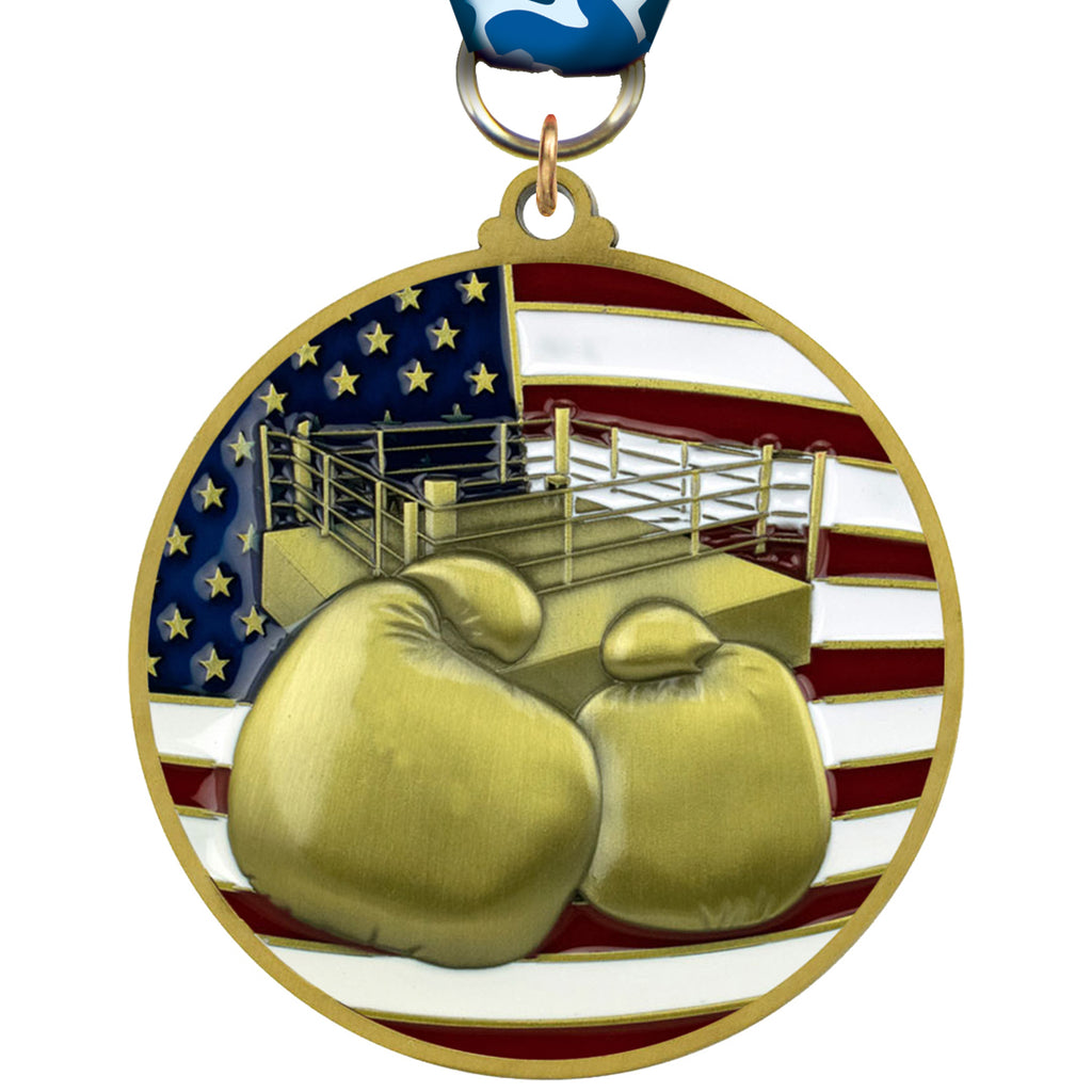 2.75" Boxing Patriotic Medal [MSUS2-BX]