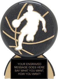 Basketball Male Shadow Resin Trophy [RP248SD-BKM]