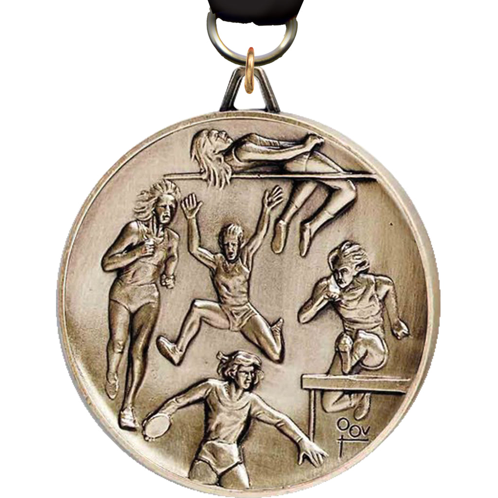 2.5 inch Premium Satin Finish Medal - Track & Field Male [MF92-TKFD-M]
