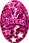 Cheerleading - Cheerleader Oval Insert [OV-3834]