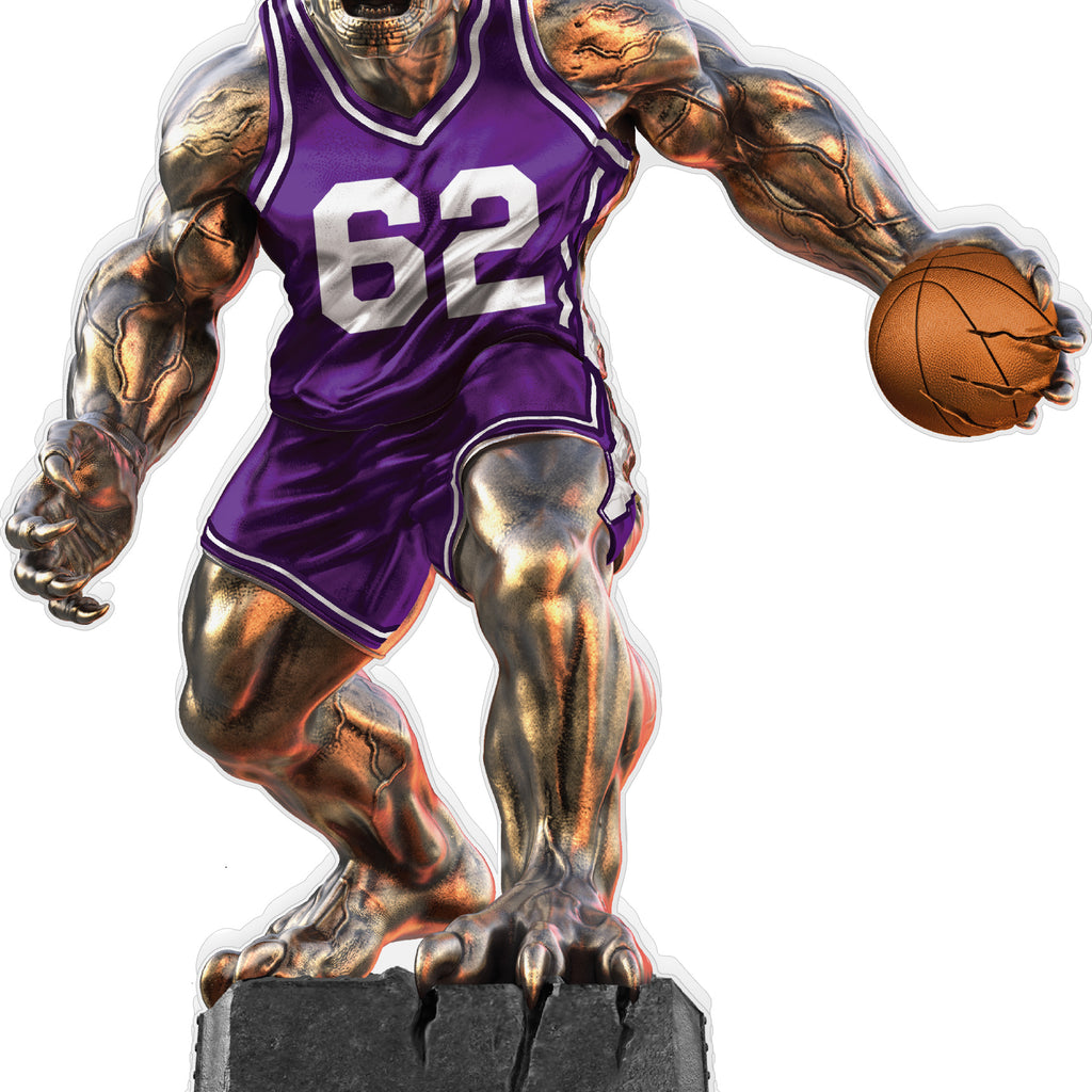Beast Basketball Choose Your Number Acrylic Trophies - Purple