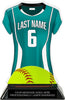 Softball Jersey Colorix-T Acrylic Trophy- Teal [TACR7-JSY-SB-TEAL-Q]