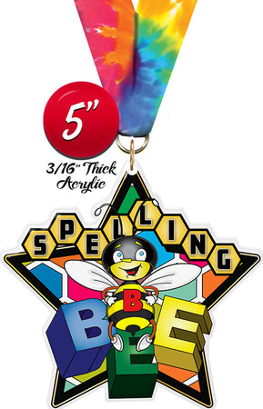 Spelling Bee Colorix-M Acrylic Medal [MACR5-KN-SPB-Q]