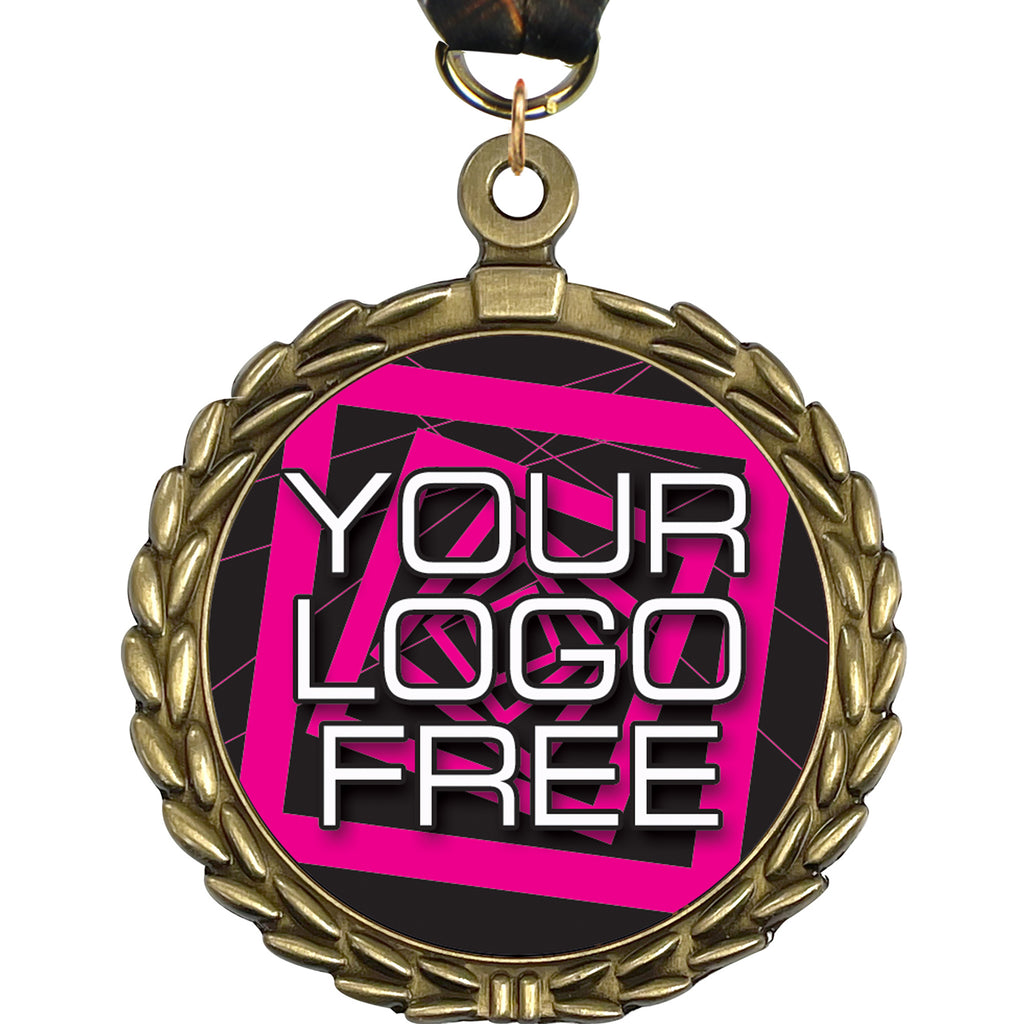 2.5" Custom Majestic Wreath Insert Medals MXJ905