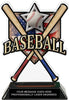 Baseball Homeplate Colorix Acrylic Trophy- 7 inch Wood Bats [TACR7-HP-BSW-Q]