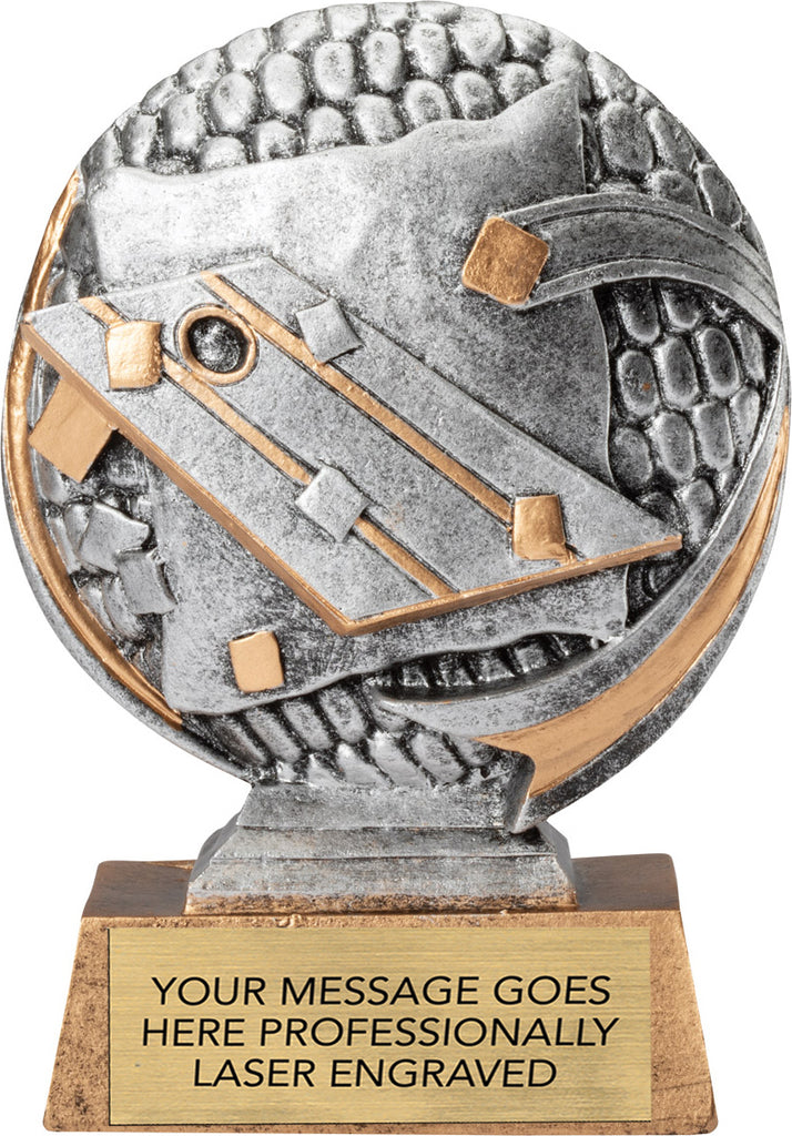 Cornhole Round 3D Sport Resin Trophy - 5" [RSR5-CRNHL]
