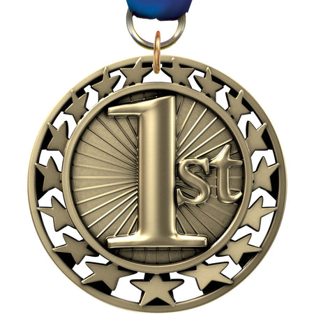 2.5" 1st Place Super Star Medal [M2SS-1ST]