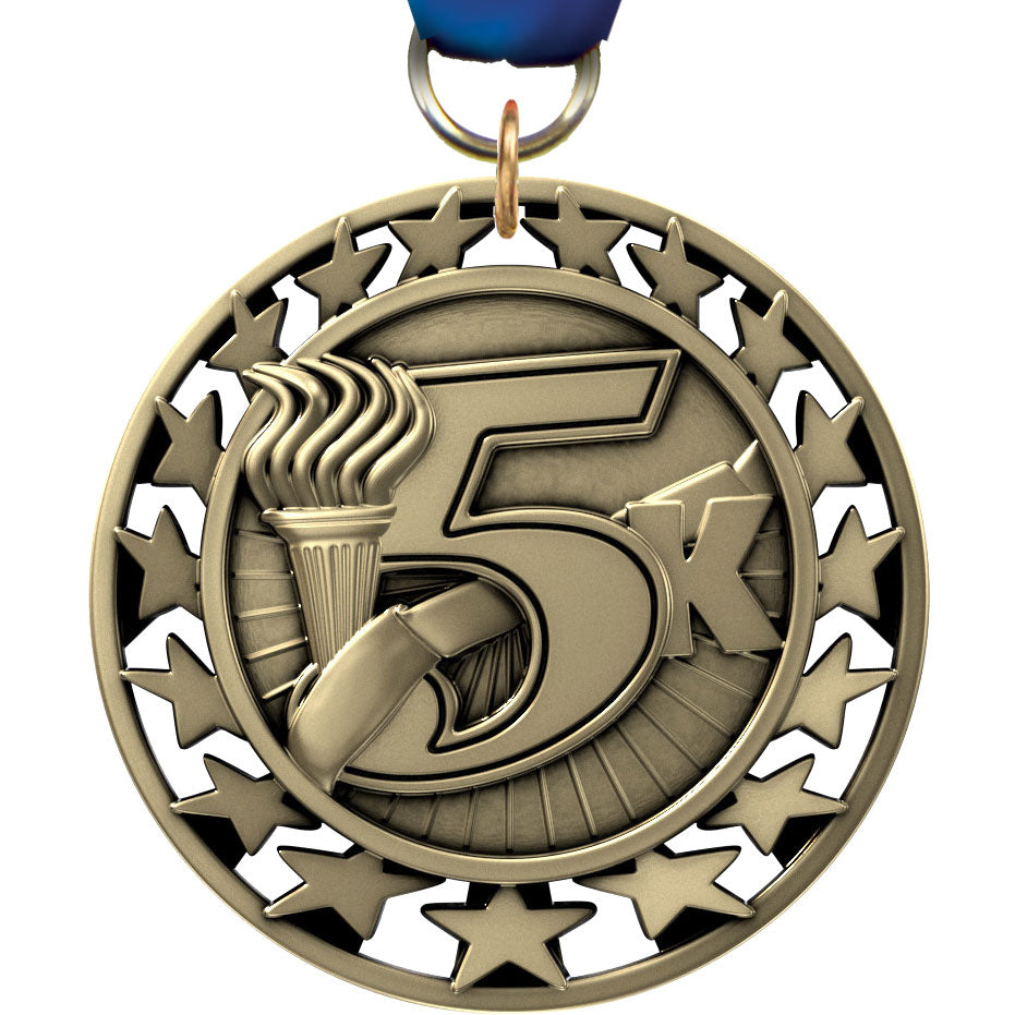 2.5" 5K Super Star Medal [M2SS-5K]