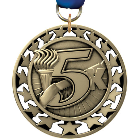 2.5" 5K Super Star Medal [M2SS-5K]